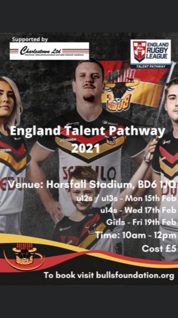 Charlestown Ltd & Bradford Bulls Rugby League England Talent.